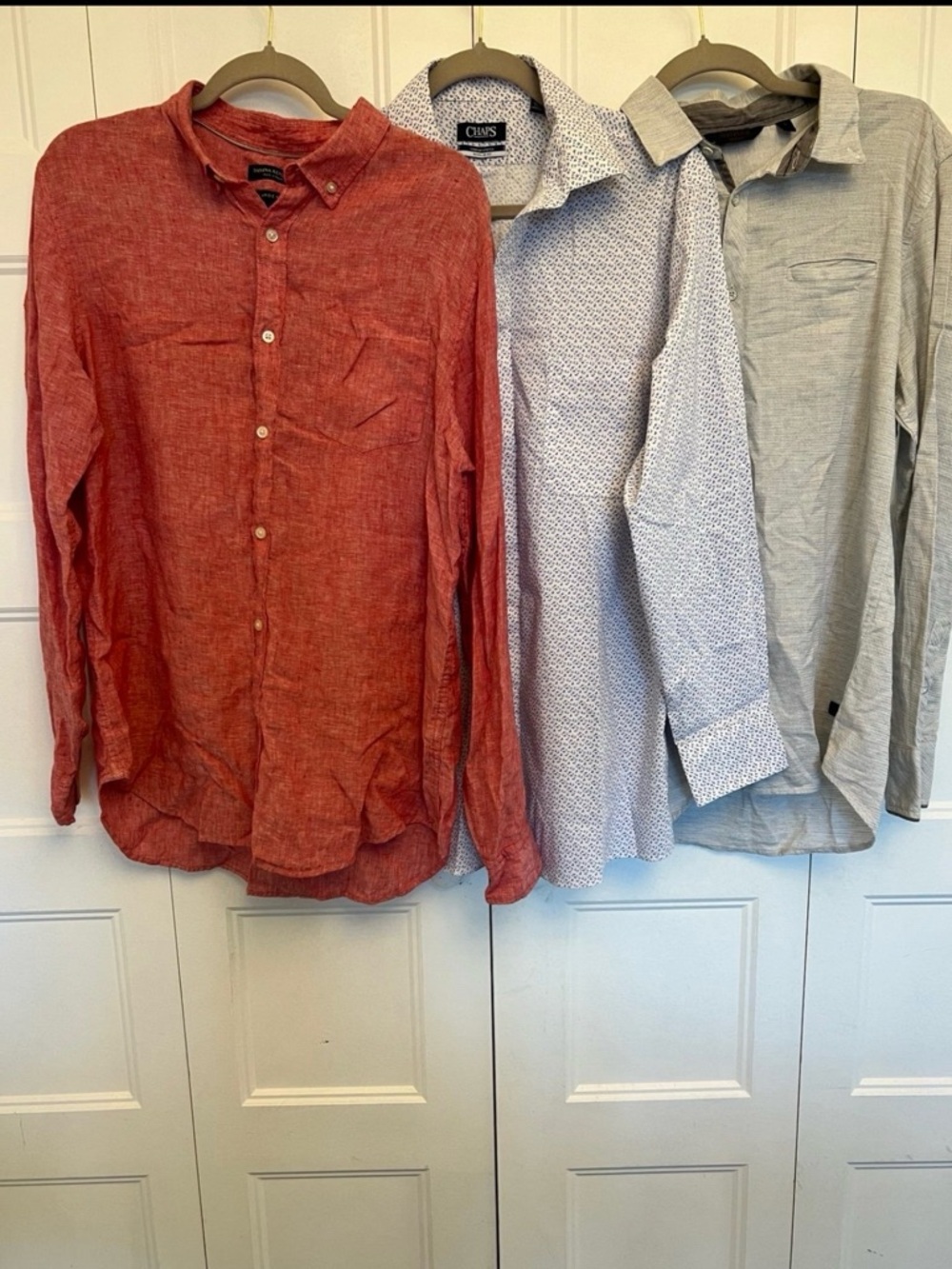Men’s Bundle (3).Size Large- Banana Republic, Chaps, Outpost Brands -Long Skeeve